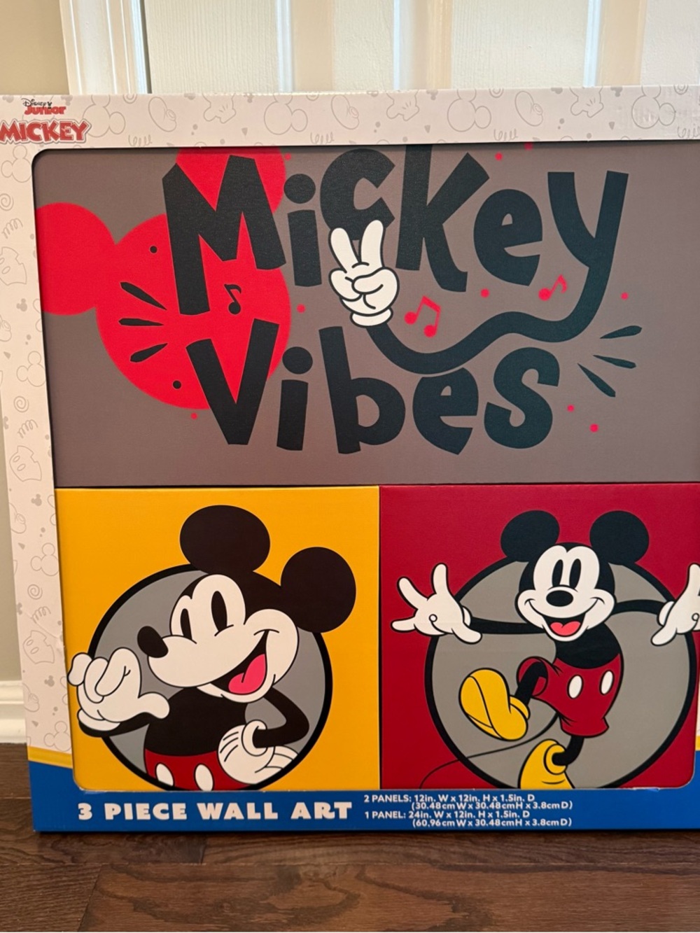Disney Mickey Canvas Art Pictures- 3 Piece Set Wall Art -Vibes -NIB